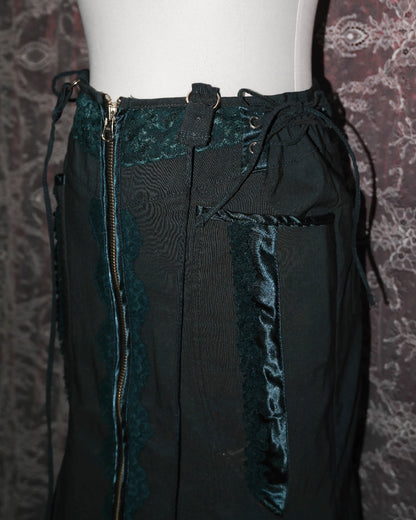 [Ozz on Japan] Army Green Skirt (Double Skirts)