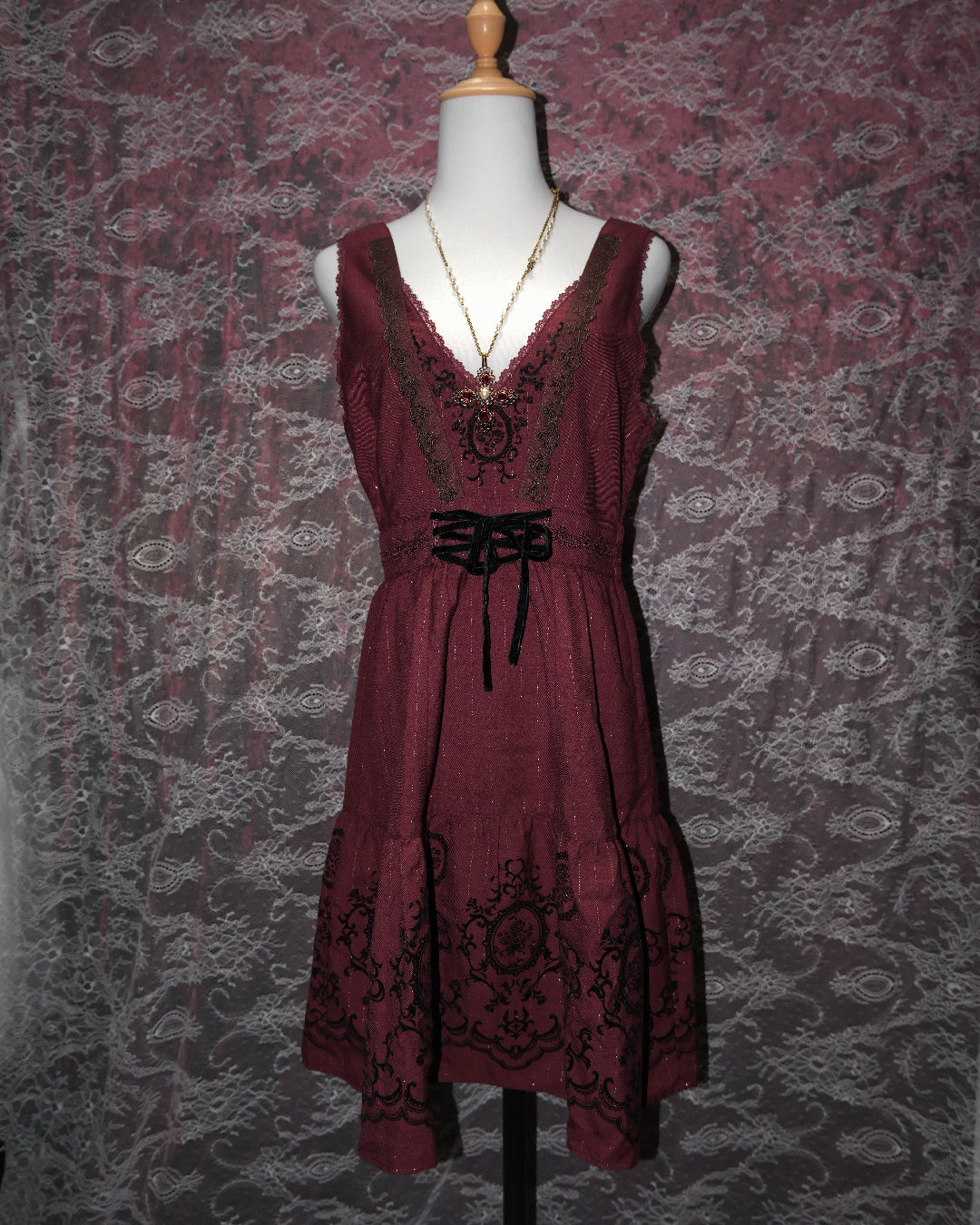 [Axes Femme] Berry Wine Victorian Dress