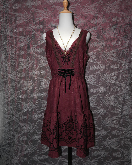 [Axes Femme] Berry Wine Victorian Dress