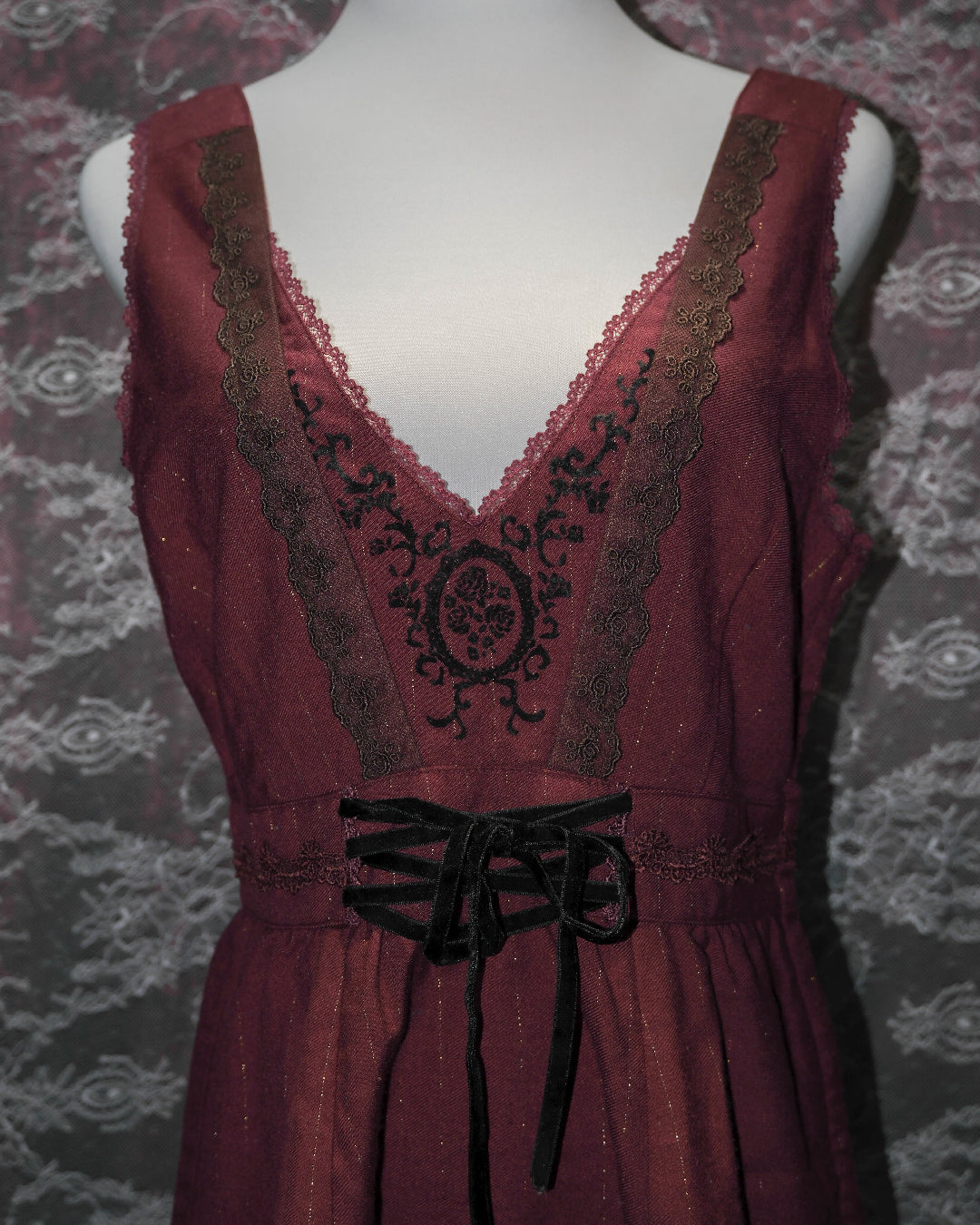 [Axes Femme] Berry Wine Victorian Dress