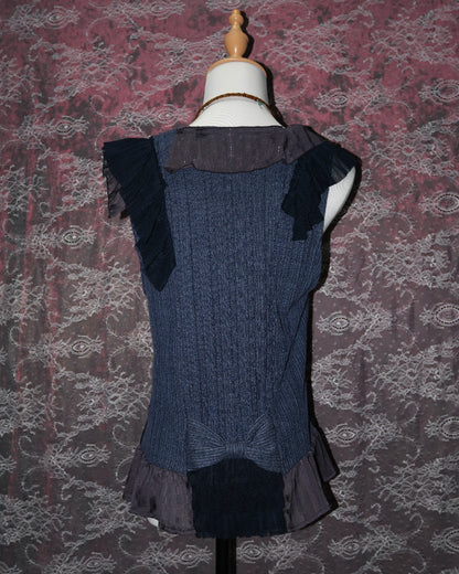 [Axes Femme] Indigo Ruffle Vest
