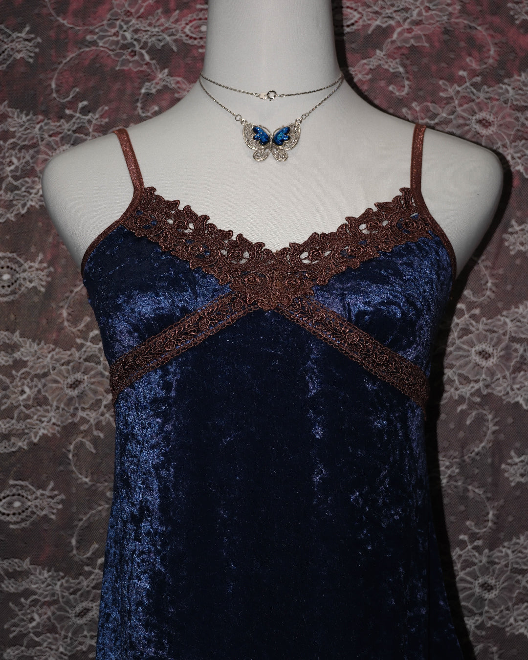 Midnight Navy Velvet Camisole