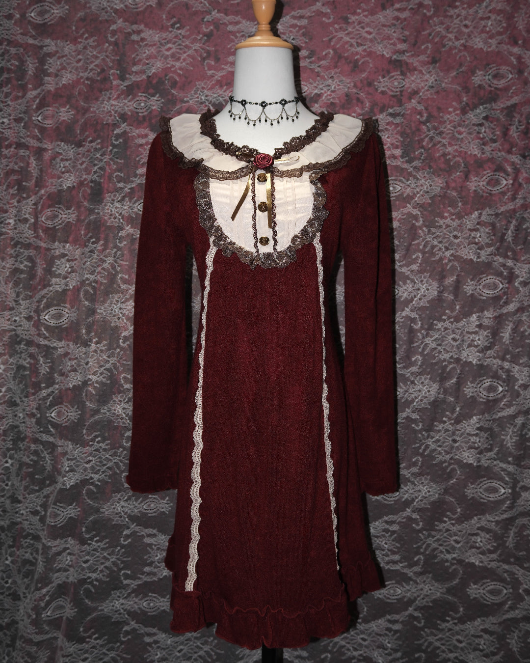 [Axes Femme] Currant Rose One Piece Dress