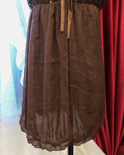 Mocha Gems Sheer Top