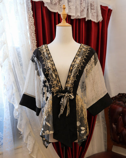 [USA] Spencer Alexis Alice Blue Lace Kimono Outer