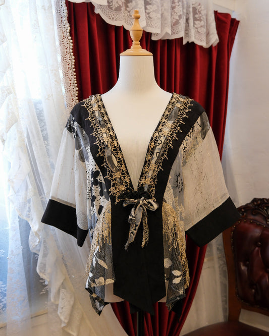[USA] Spencer Alexis Alice Blue Lace Kimono Outer