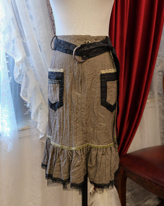 [Paris] Des filles à la vanille Khaki A-line Skirt