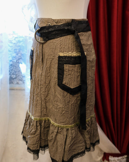 [Paris] Des filles à la vanille Khaki A-line Skirt