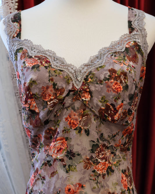 Rose Cloud Grey Lace Camisole