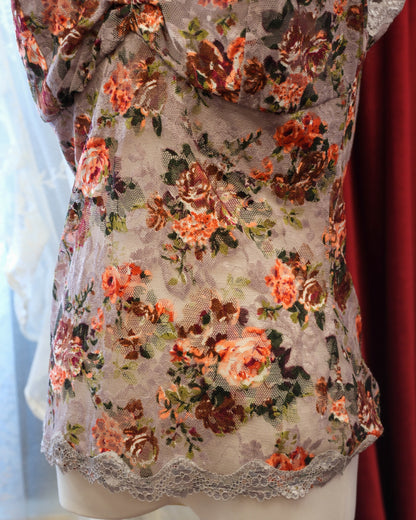 Rose Cloud Grey Lace Camisole