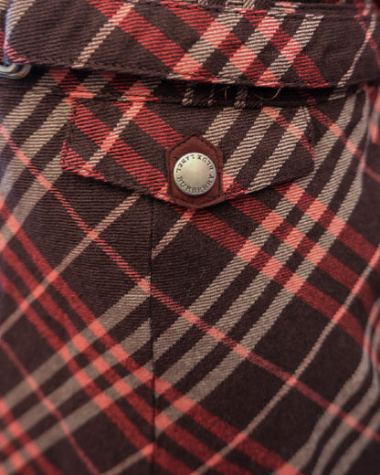 [Japan] Burberry Pink Berry Plaid A-line Skirt