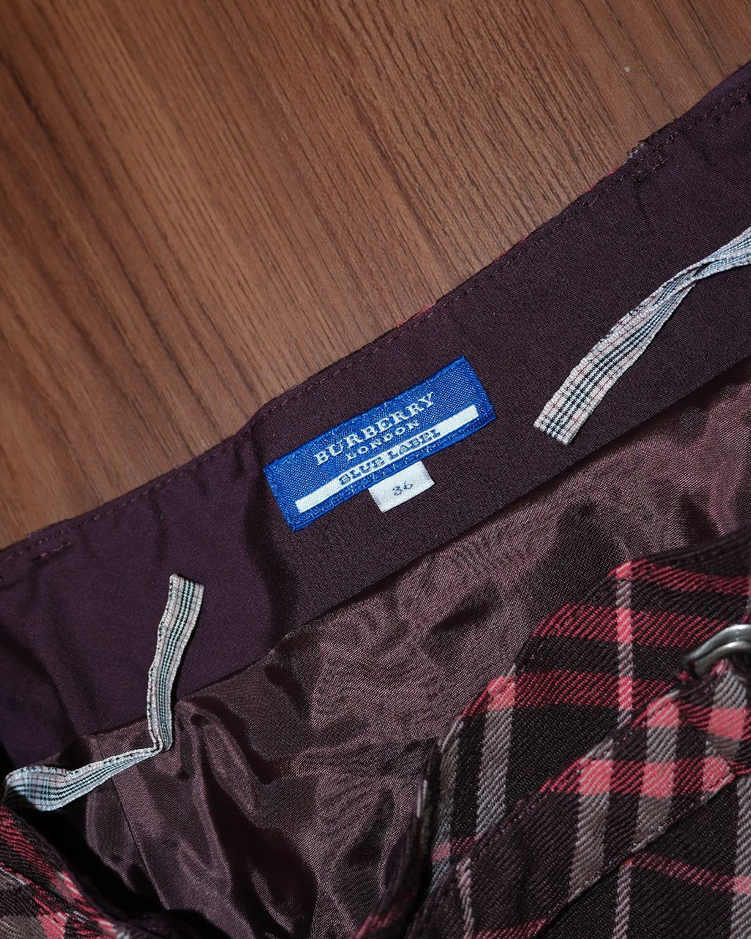 [Japan] Burberry Pink Berry Plaid A-line Skirt