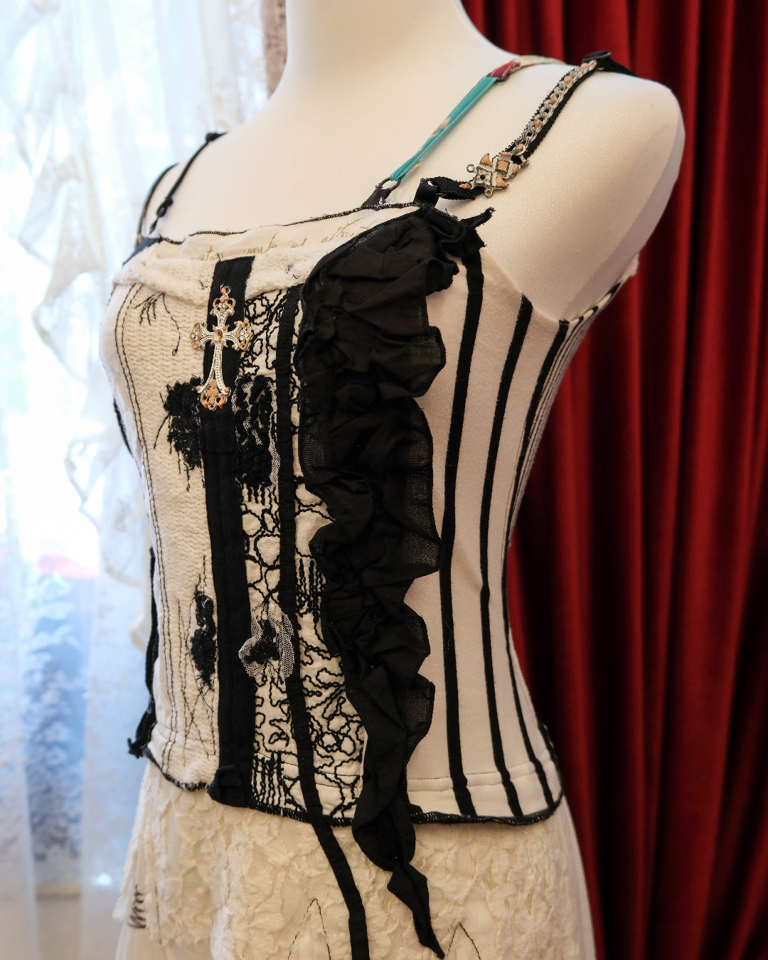 [Italy] Elisa Cavaletti Crucifix Patchwork Dress