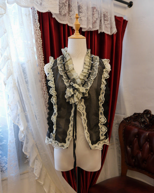 Pebble Lace Ruffle Vest