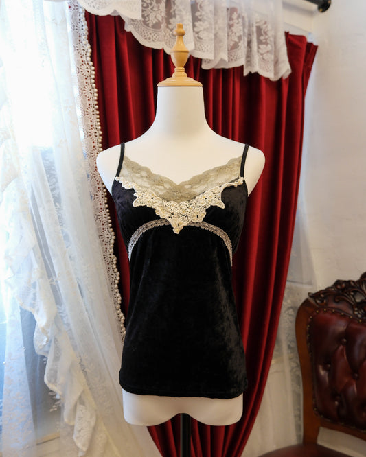 Gothic Pearl Velvet Camisole