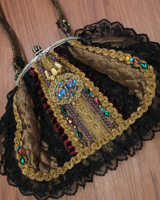 [Japan] Chimaki Black Gems Handbag