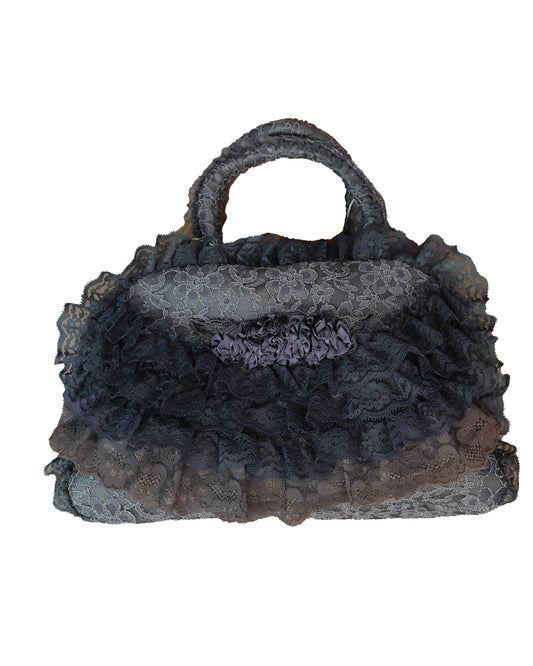 Slate Blue Lace Rosy Handbag