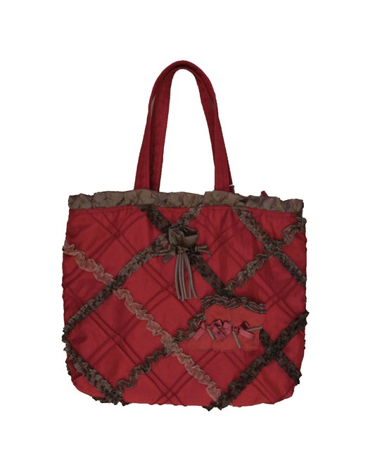 Pierrot House Scarlet Ruffle Boots Handbag