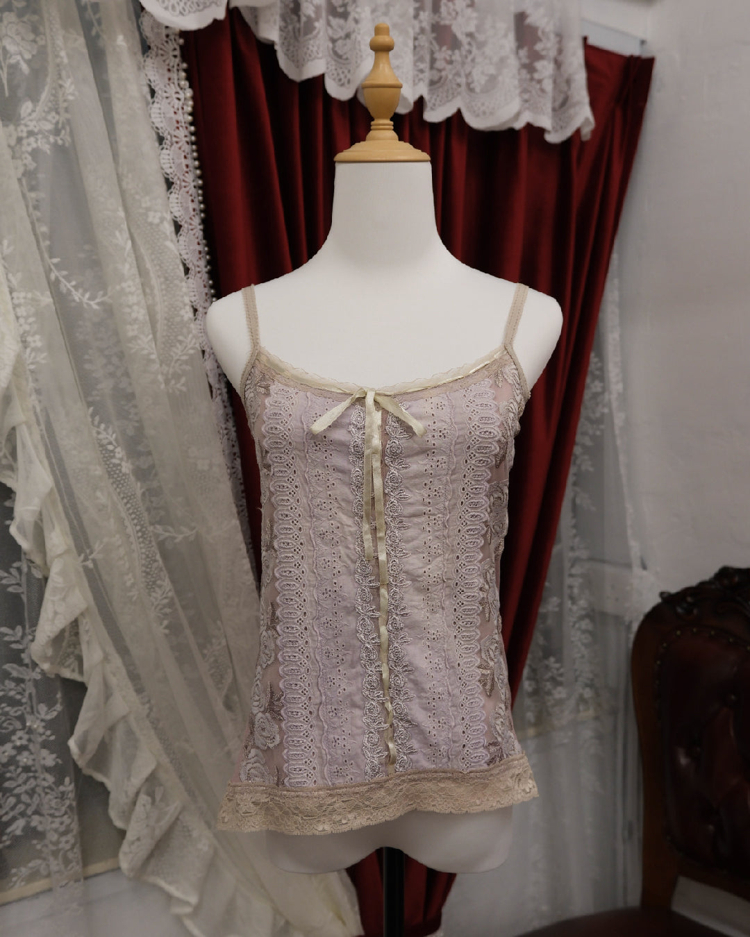 Blush Pink Ribbon Camisole