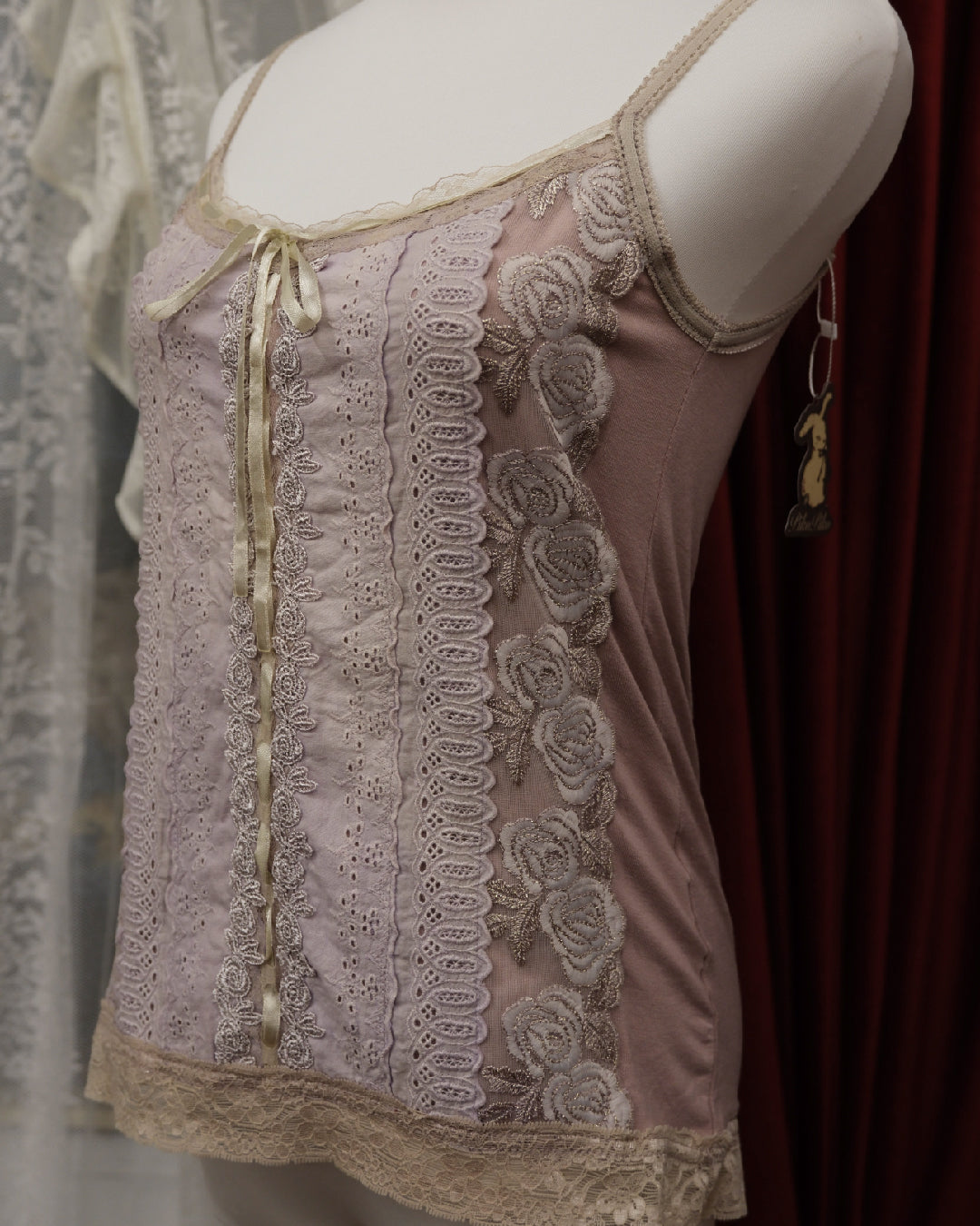 Blush Pink Ribbon Camisole