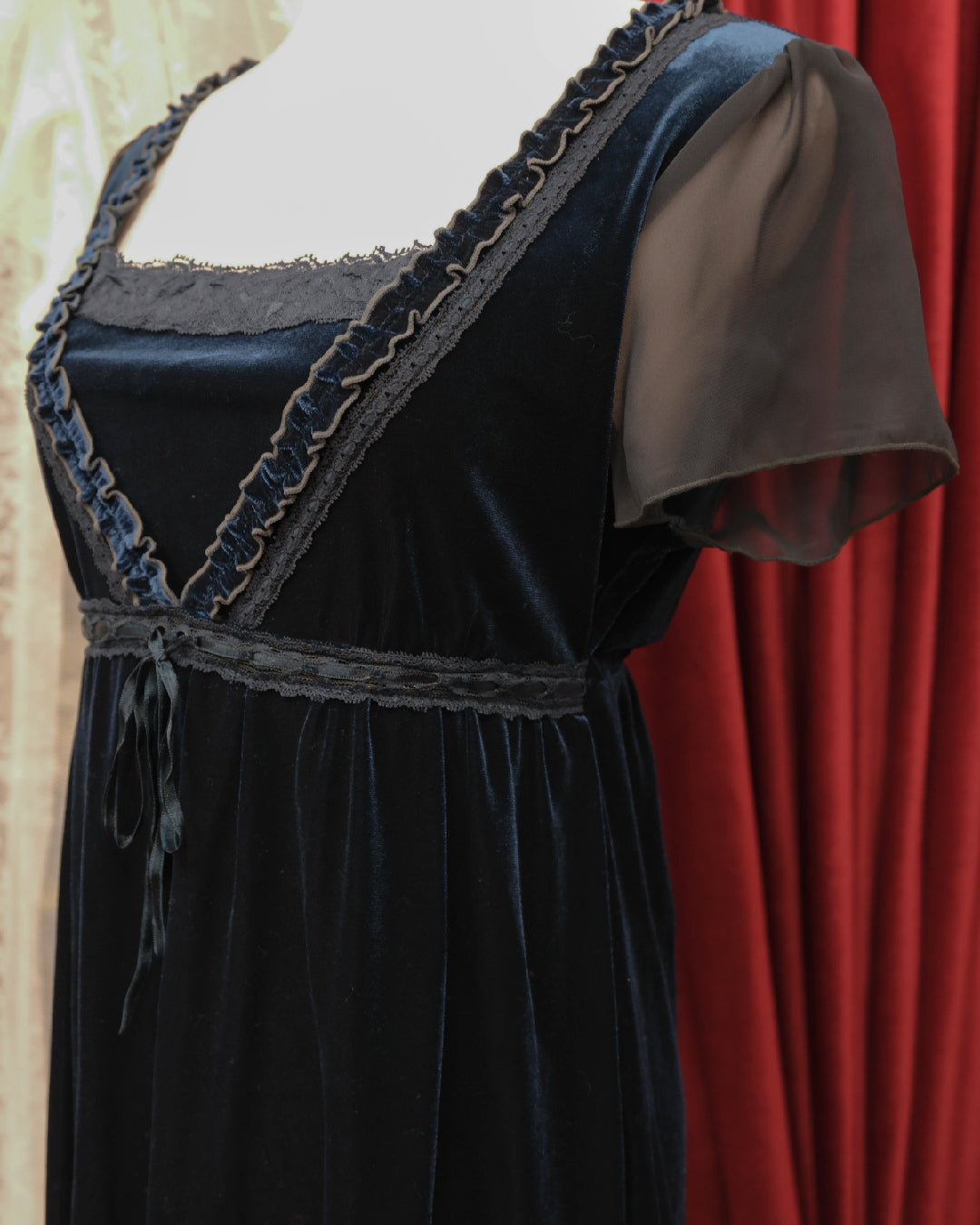 Secret Society Navy Velvet Dress