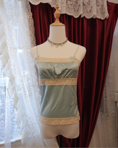 [Korea] Arctic Blue Satin Camisole