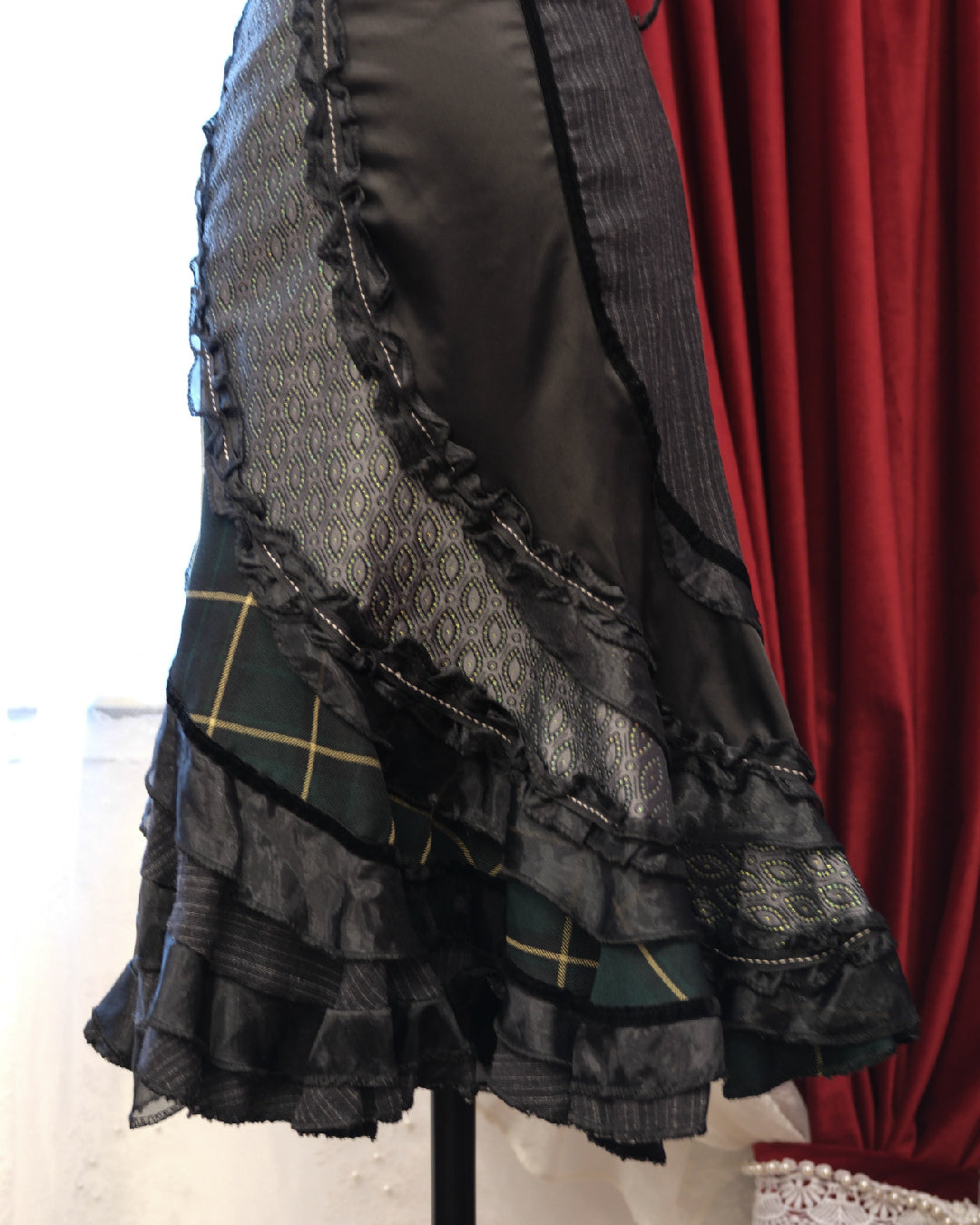 [Paris] Des filles à la vanille Green Plaid Skirt