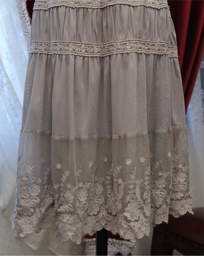 Frozen Grey Lace Skirt
