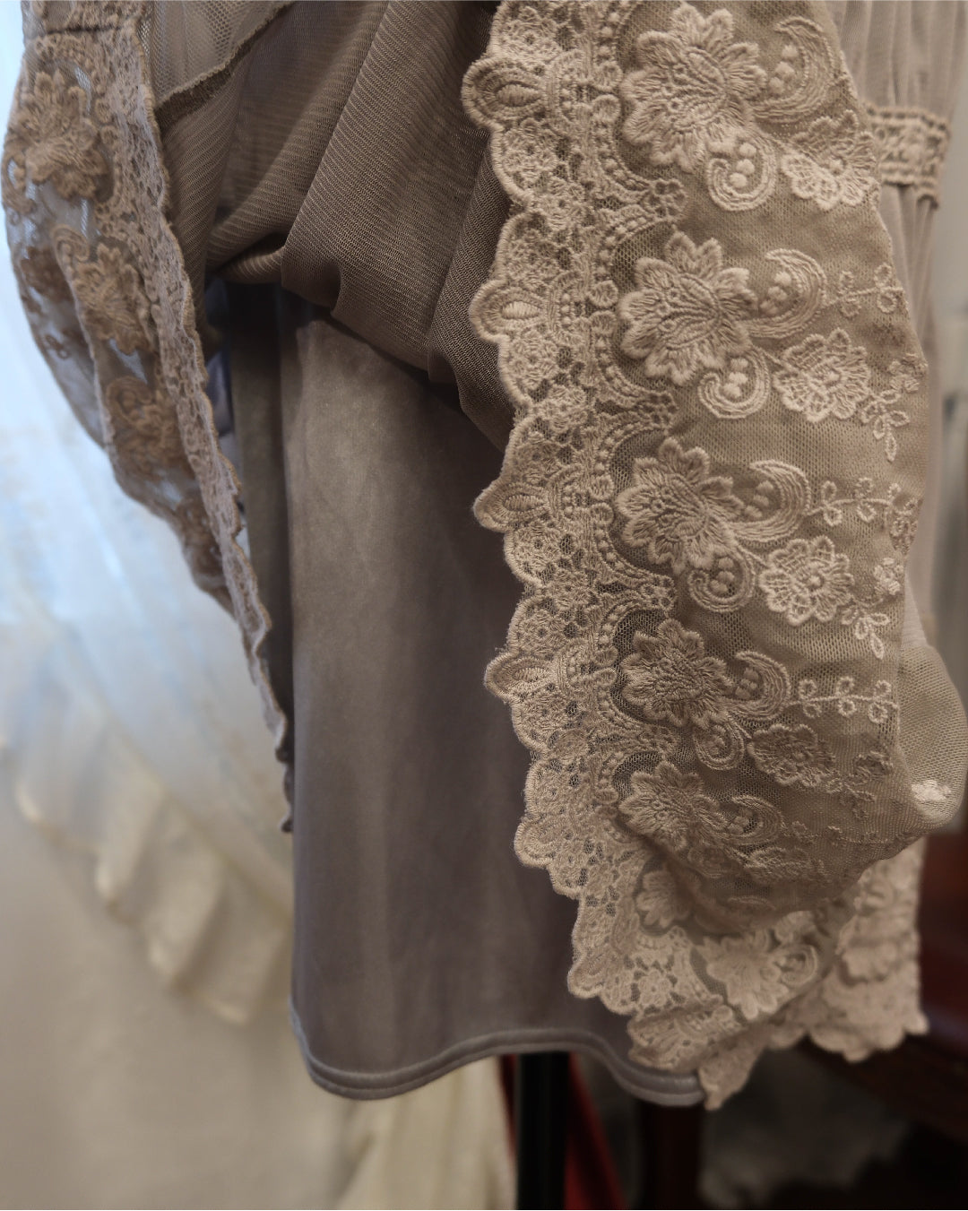 Frozen Grey Lace Skirt