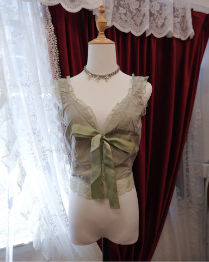 Pale Mint Ribbon Vest