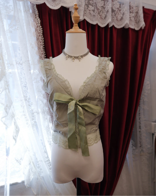 Pale Mint Ribbon Vest