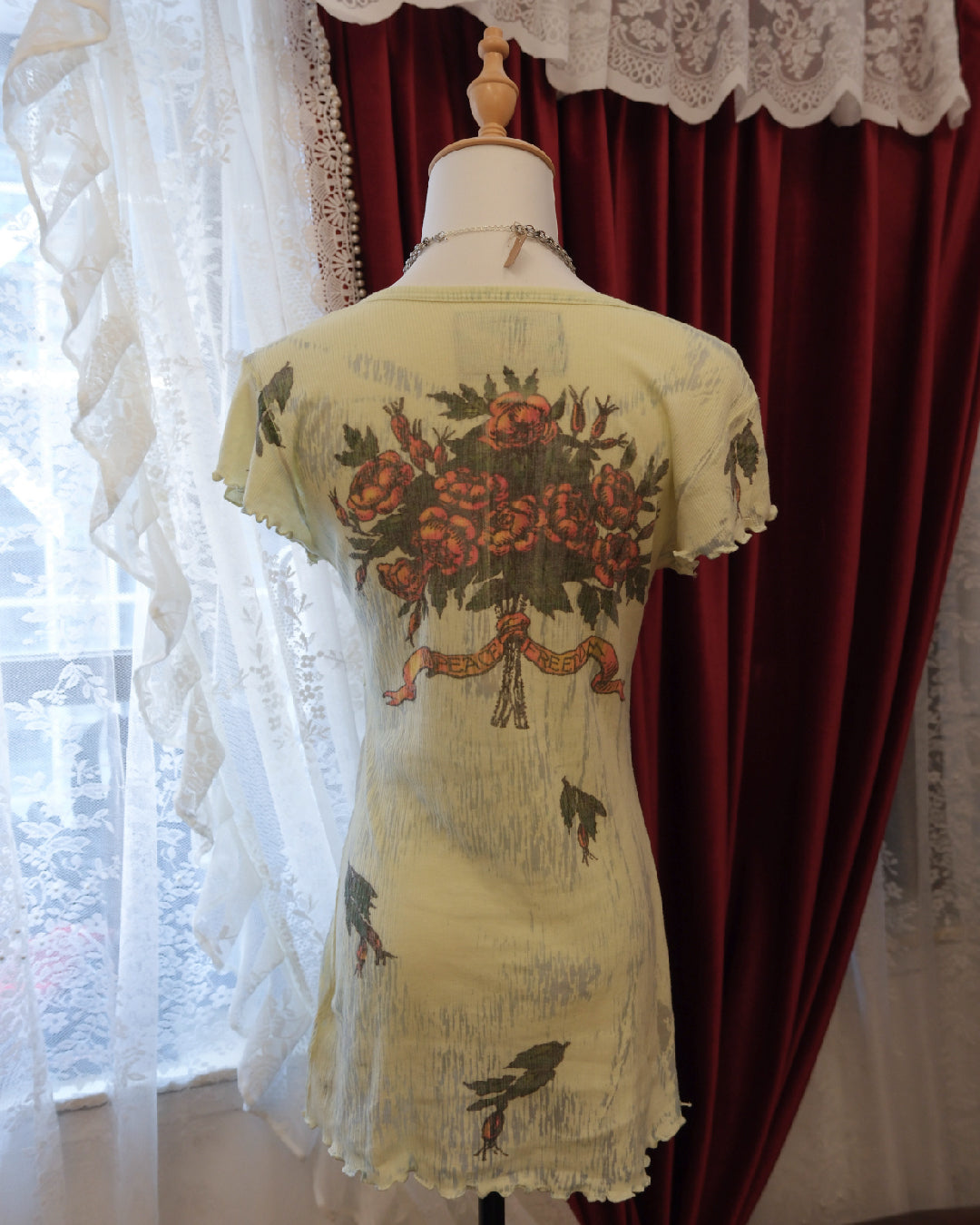 Butterfly Dropout Angel Print Top