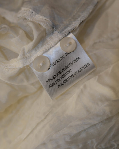 Derhy White Ruffle Shirt