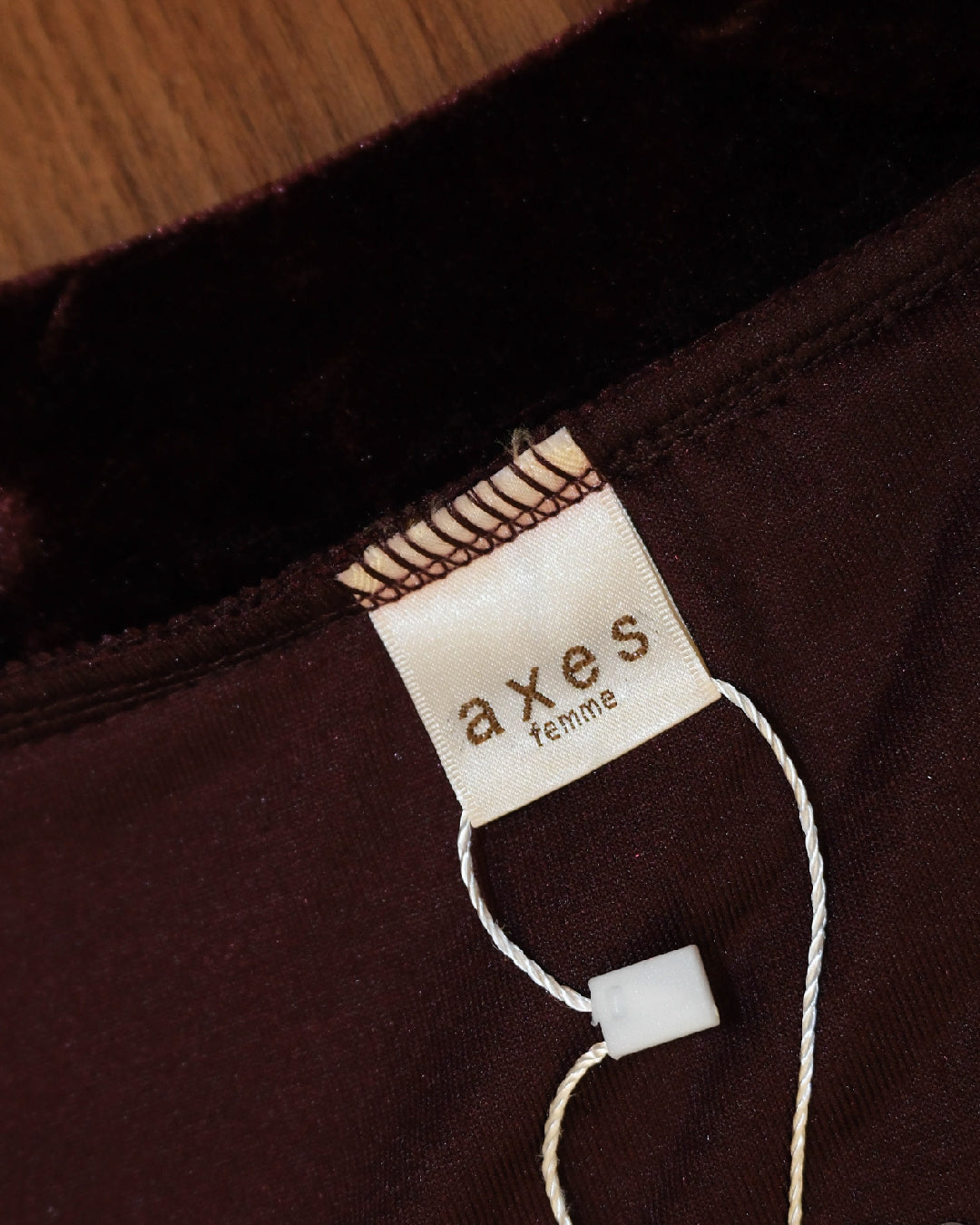 Axes Femme Wine Red Velvet Dress