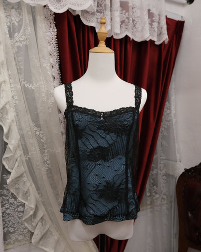 Midnight Blue Lace Camisole