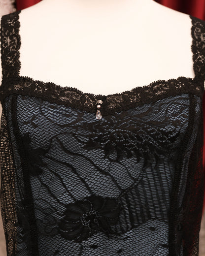 Midnight Blue Lace Camisole