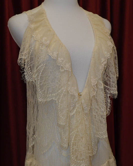 [Axes Femme] Cream Lacey Outer