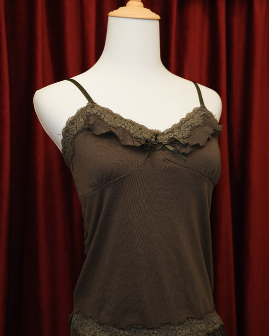 Mocha Ruffle Camisole