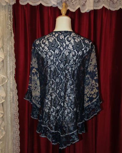[USA] Indigo Lacey Kimono Outer