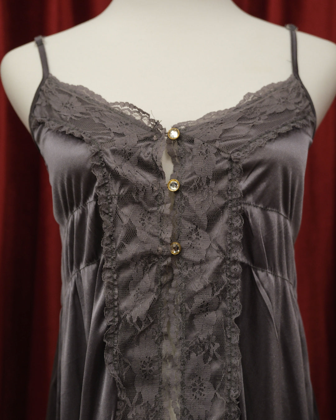 Slate Grey Satin Camisole