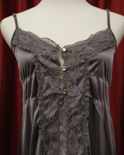 Slate Grey Satin Camisole
