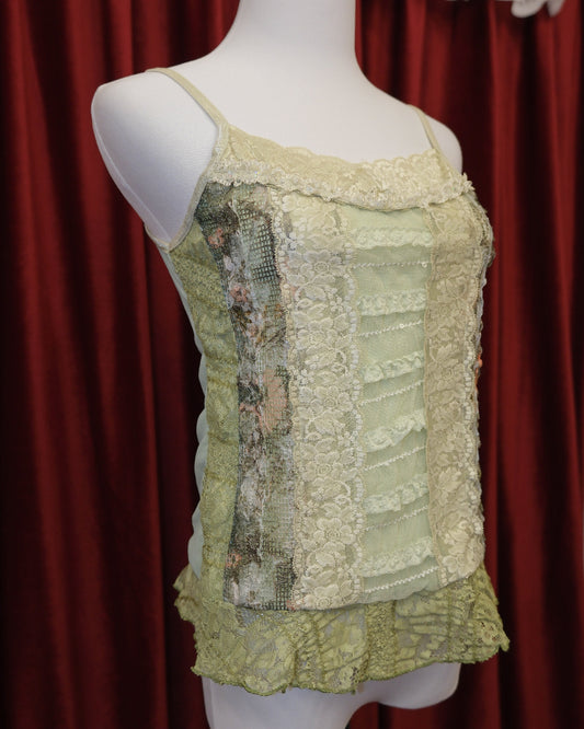 [Korea] Fairycore Pistachio Lace Camisole