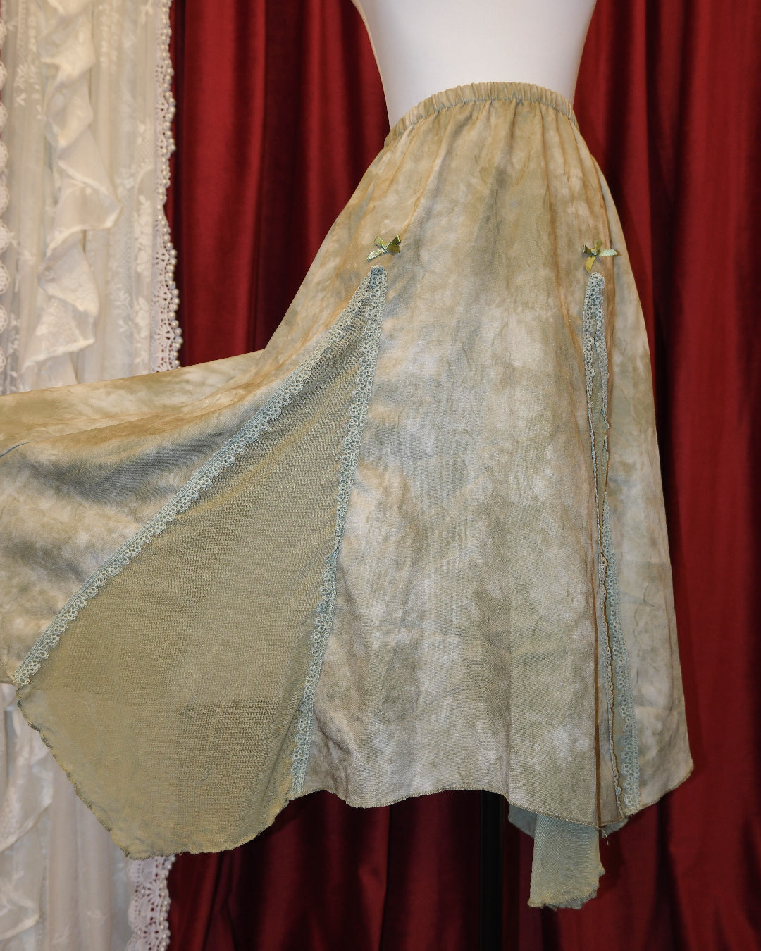 Fairycore Jade Midi Skirt