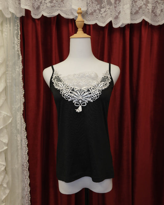 [Axes Femme] Gothic Black Lace Camisole