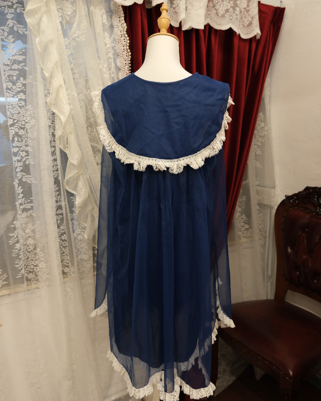 [USA] 60’s Berry Sailor Sheer One Piece
