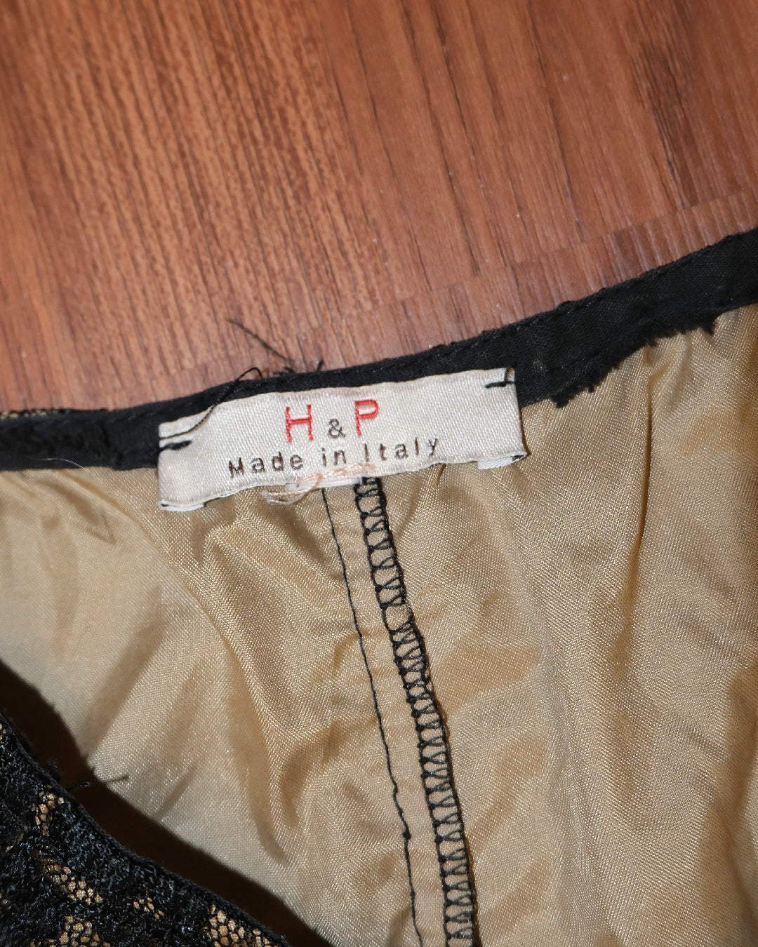 [Italy] Black Lace Patchwork Skirt