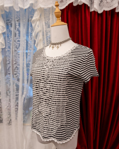 Victorian Pattern Stripe Top