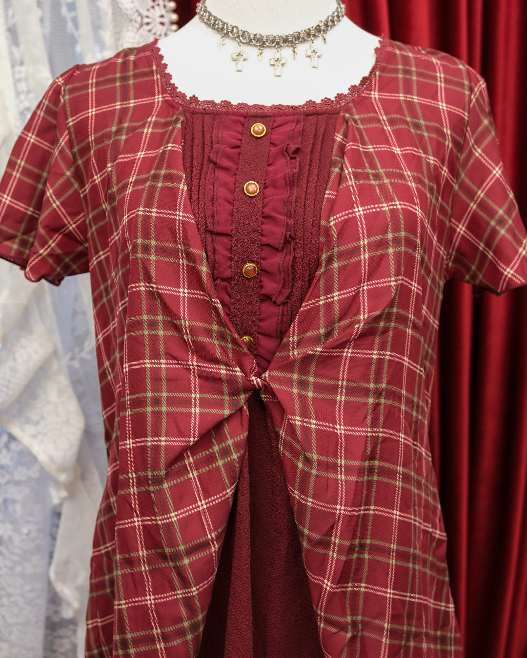 Axes Femme Cherry Plaid One Piece