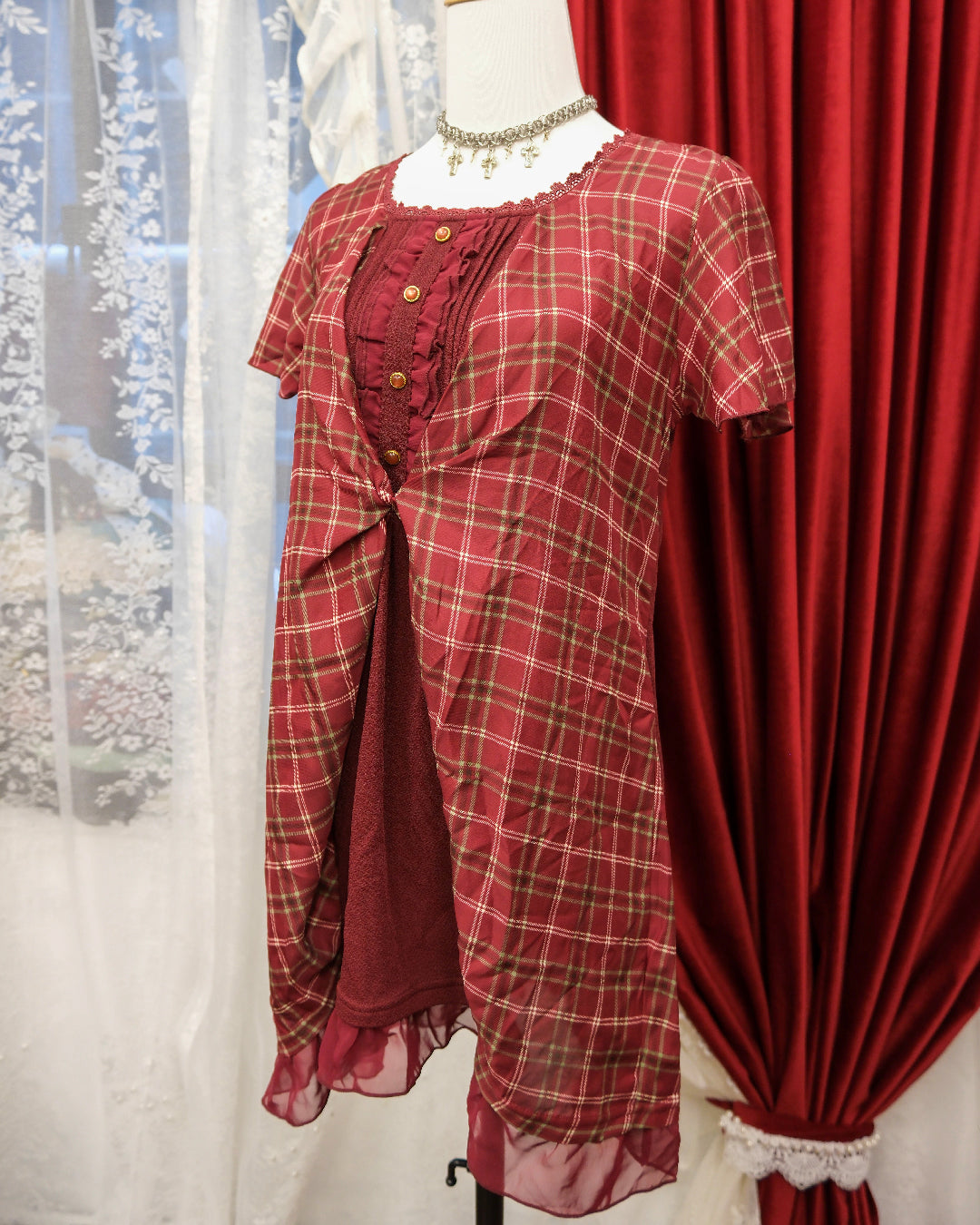 Axes Femme Cherry Plaid One Piece