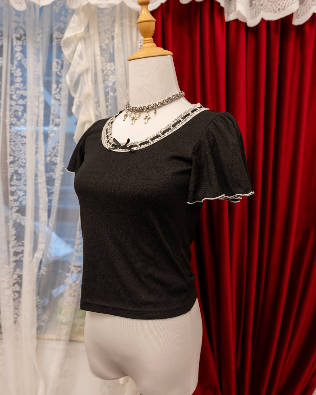 Black Ribbon Top